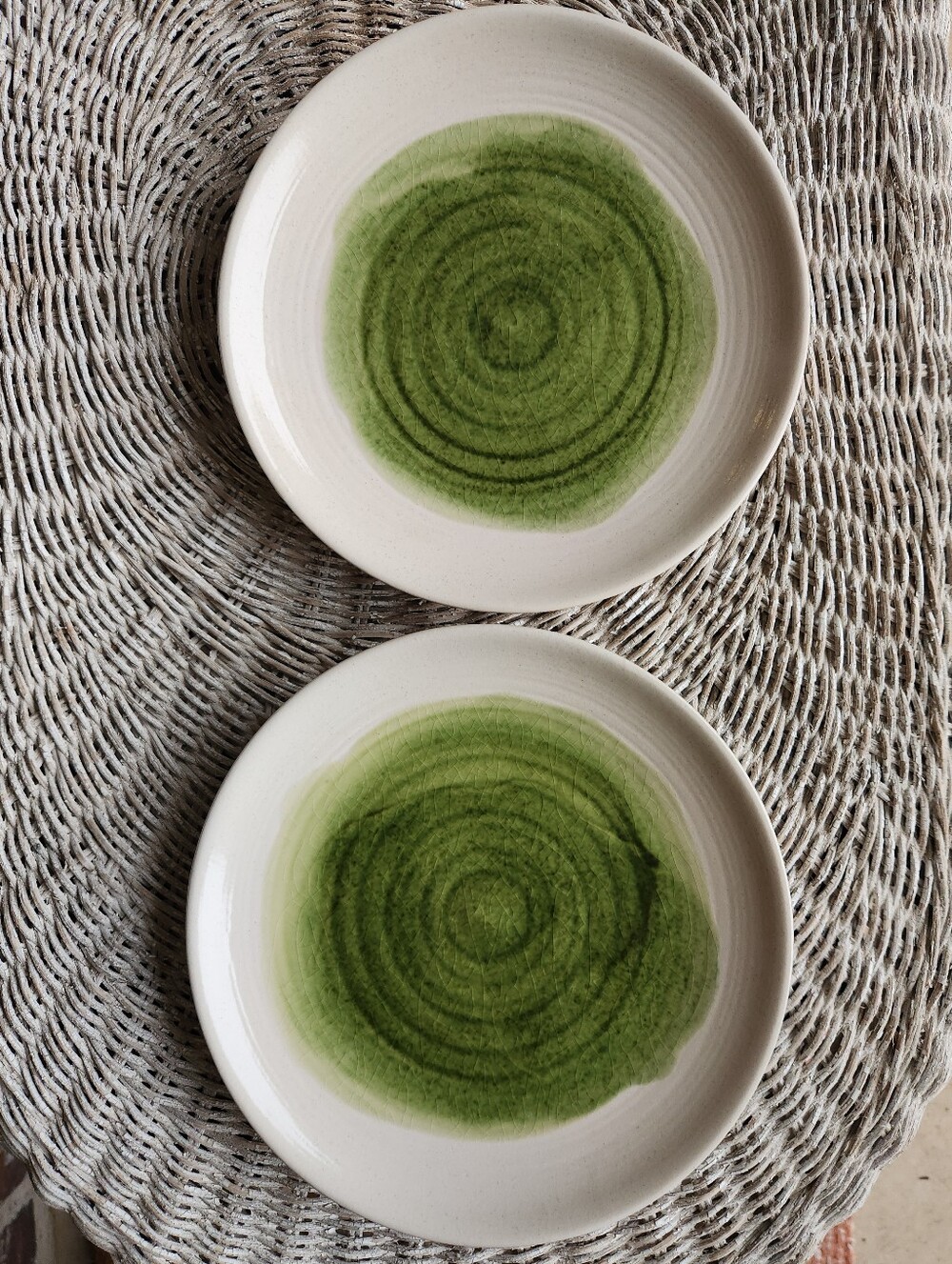 Crate & Barrel Lemongrass Salad Plates - Set Of 2